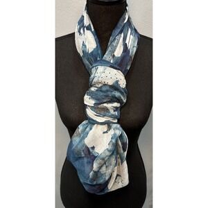 Vera Bradley Wang Embellished Infinity Scarf Women's Blue Teal Floral Print